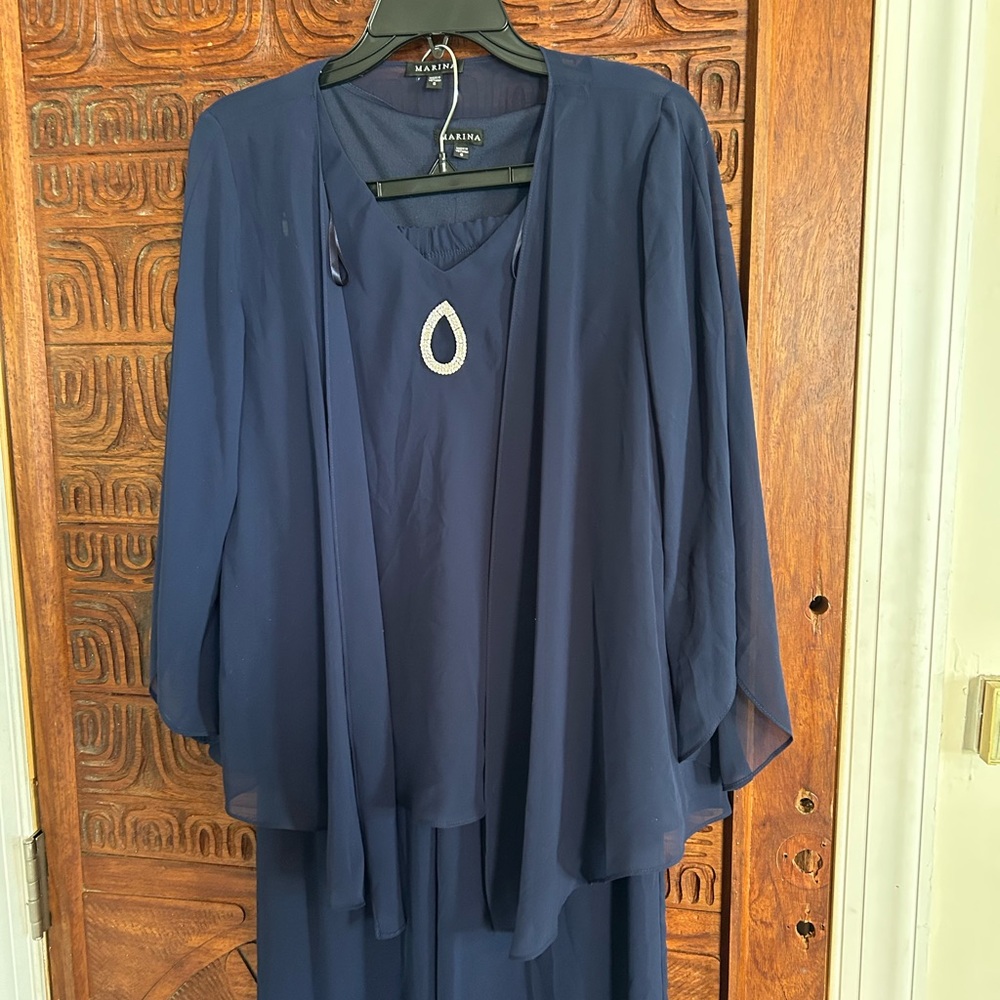 MARINA Navy Blue Jumpsuit with jacket
